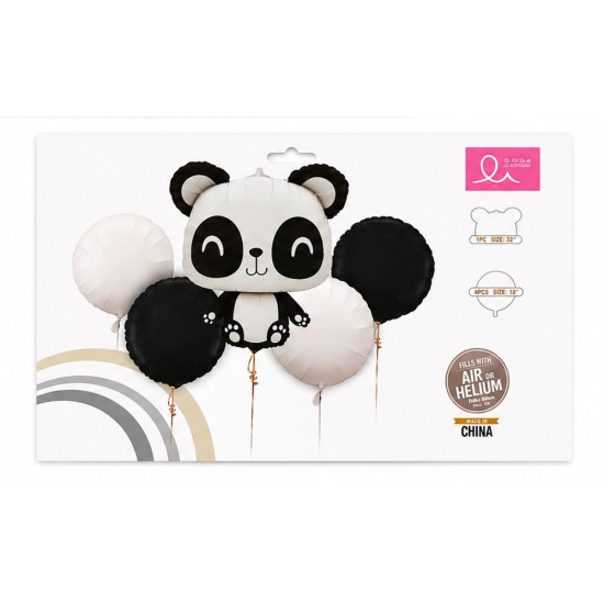 Набір кульок 5 шт  "Panda Party" Без бренду (TX337)