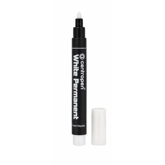 Маркер CENTROPEN Permanent White  2,5 мм білий (8586 белый)