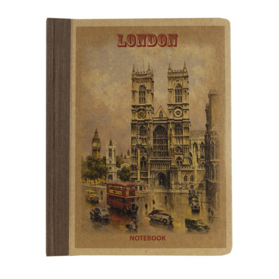 Книжка записна  KRAFT А6, 96 аркушів клітинка, HB6196K (HB6196K)