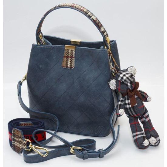 Сумка жіноча синя 21,5х22см  екошкіра (8935  blue)