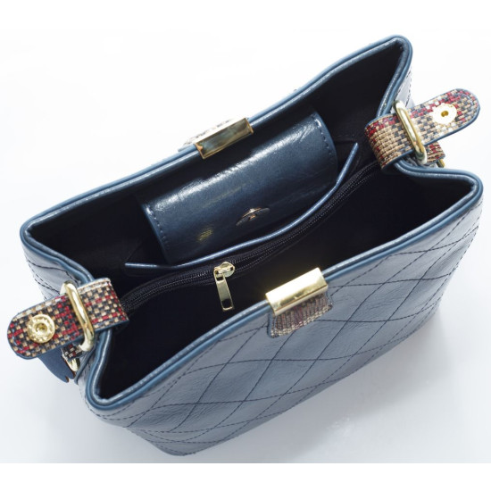 Сумка жіноча синя 21,5х22см  екошкіра (8935  blue)