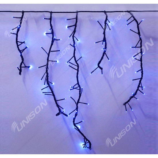 Штора- ФЕЄРВЕРК 240 LED   2.5м*0.6м,   синій (1578-02)