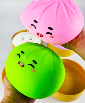 Сквіш пельмень 20см антистресс Dumpling кольоровий Гігант Випадковий Без бренду (712421)