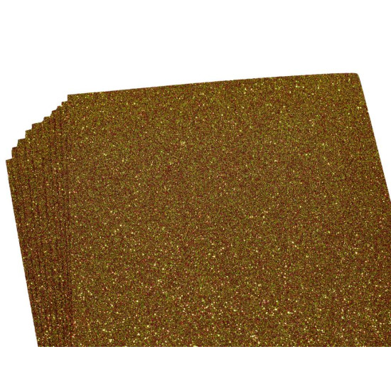 Фоаміран 1.7мм "Хамелеон золото" Glitter HQ A4 (21X29.7CM) 10 аркушів (17FA4-053)