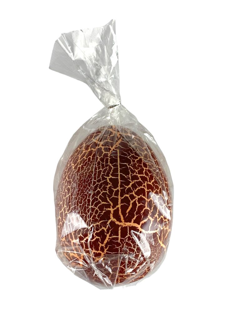 Пасхальное яйцо Страусиное с эффектом кракле-коричневое 15см (L00163 brown)