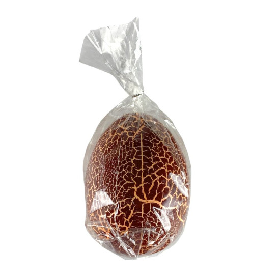 Пасхальное яйцо Страусиное с эффектом кракле-коричневое 15см (L00163 brown)