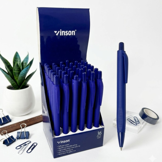 Ручка кулькова автомат, синя   Vinson Синій Vinson (P12  blue)