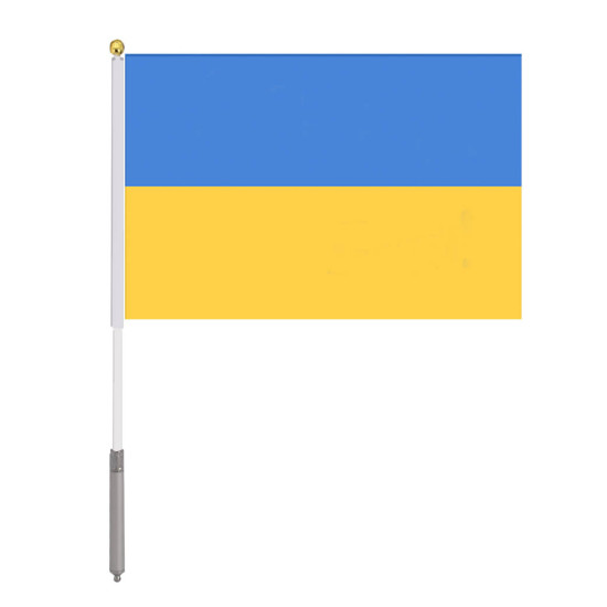 Флаг с подсветкой штока 15см*25см "Украина" (без батареек), для авто (780099)