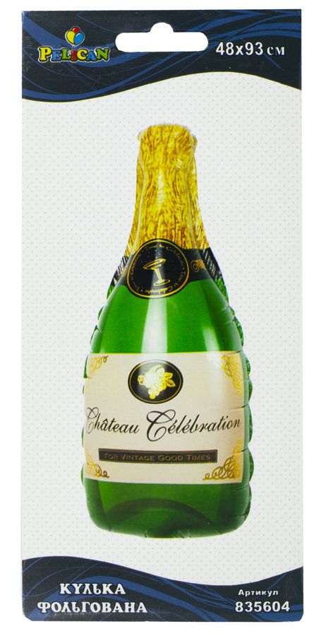 Шарик фольгированный Pelican, бутылка  зеленая  93см Разноцветный Pelican (835604)