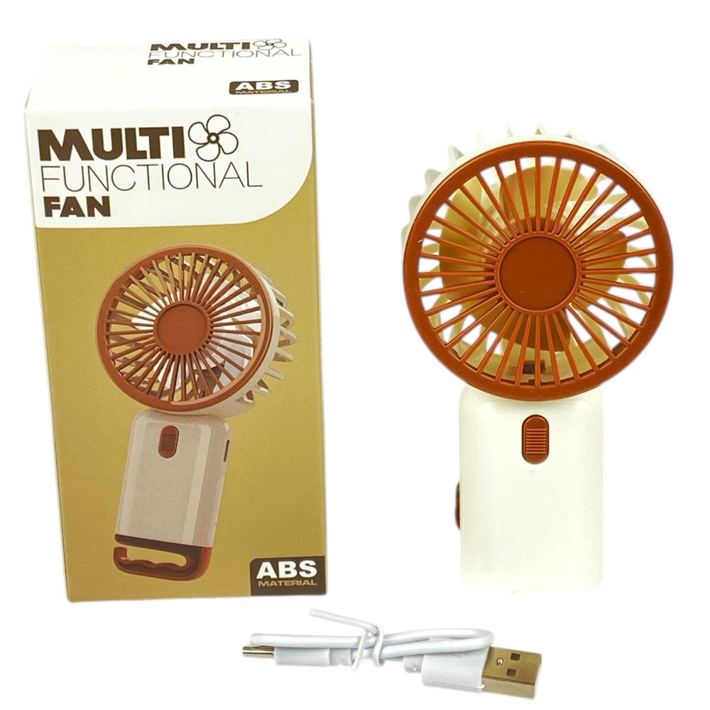 Вентилятор ручной портативный 13см, 3 режима,  usb (64981 white)