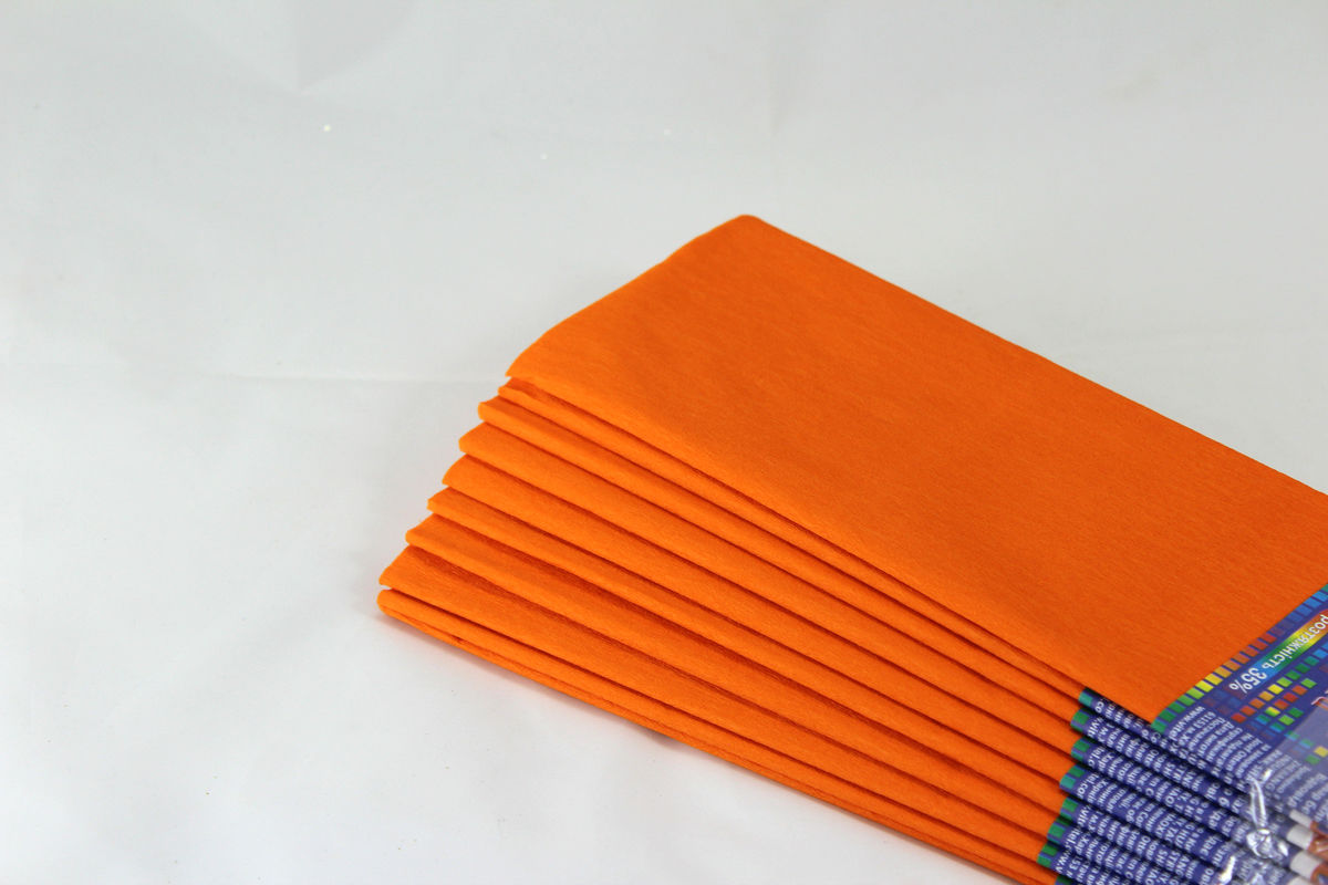 Креп-бумага 35% - 50х200см, 20г/м2 - оранжевая, KR35-8015 (KR35-8015)