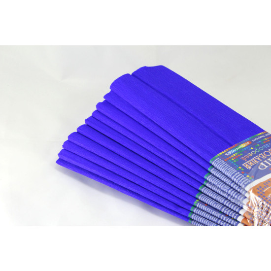 Креп-бумага 100%, 50х200см, 20г/м2 -  темно-синяя, KR110-8039 (KR110-8039)