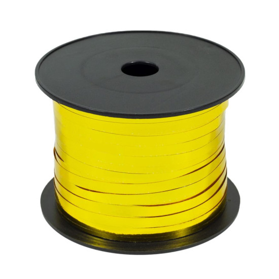 Лента золотая для букетов, подарков, шариков - 0.5cm, LP05200-1 Золотой Unison (LP05200-1)