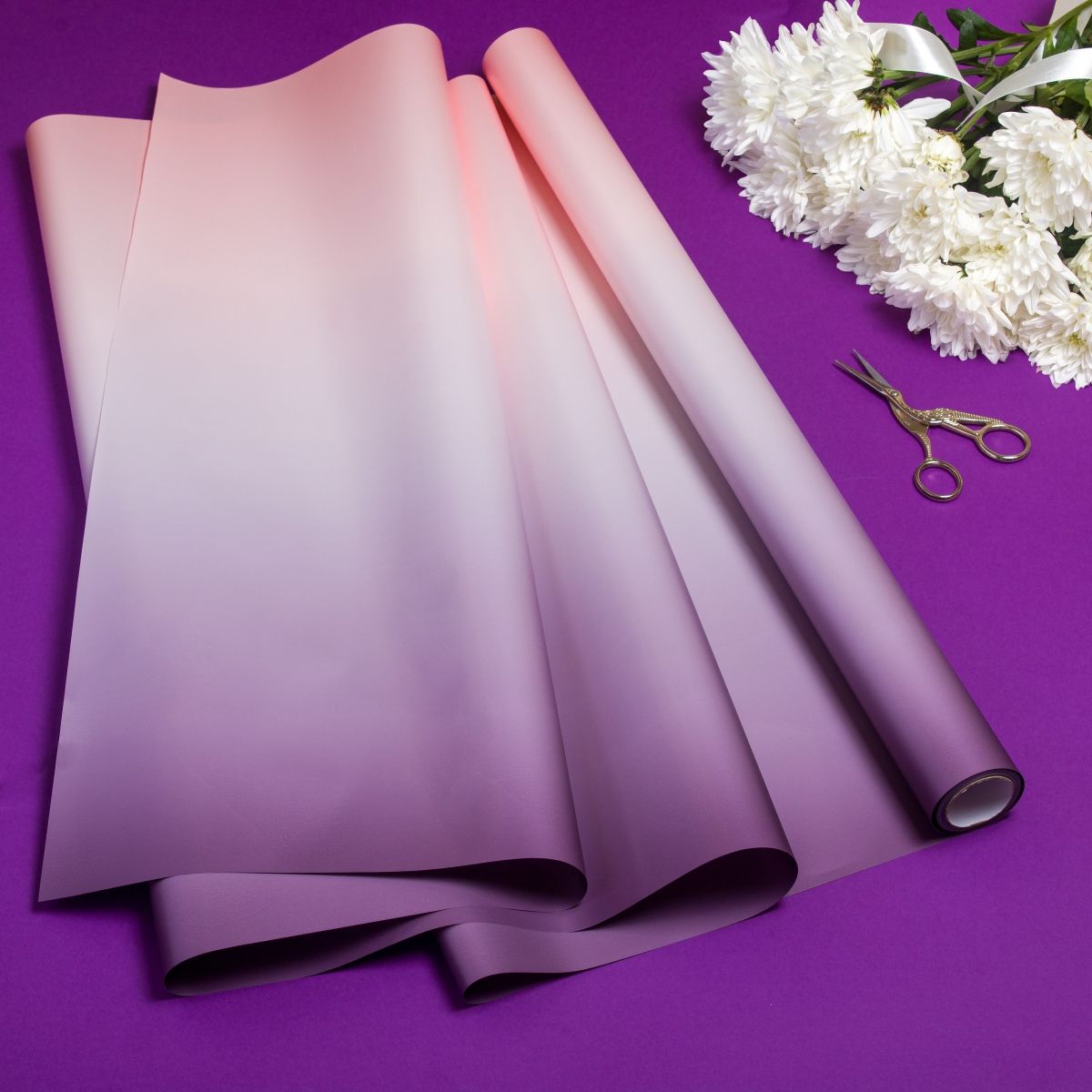 Плівка перламутрова Pastel Diamont silk Gradient , 60см х 7м Різнокольоровий Unison (PPG-2)