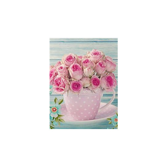 Алмазная мозаика   по номерам 30*40см "Нежный букет" (GLD60299)