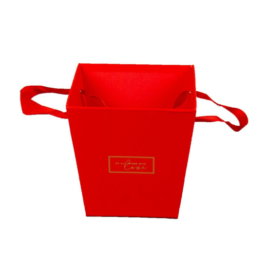 Коробка декоративна  для квітів 14,5 x 11 x 15см Червоний Unison (W3242)