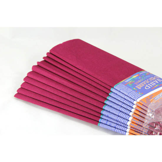 Креп-бумага 100%, 50х200см, 20г/м2 -  бордовая, KR110-8002 (KR110-8002)