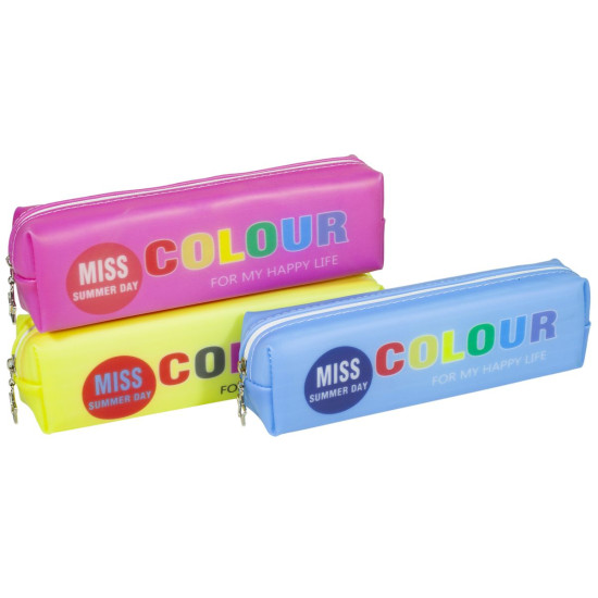 Пенал силикон. "Colour" 19*5,5*4см, PVC, mix3, 1243 Unison (1243)