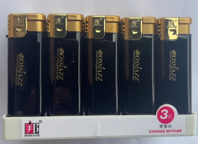 Зажигалка пластиковая BossJazz (турбо пламя)  UV Black (007 UV Black)