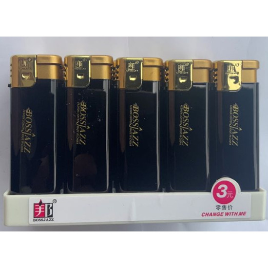 Зажигалка пластиковая BossJazz (турбо пламя)  UV Black (007 UV Black)