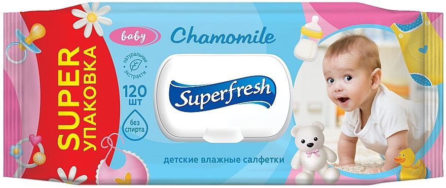 Салфетки влажные детские Superfresh с клапаном, 120 шт Unison (WW-2)