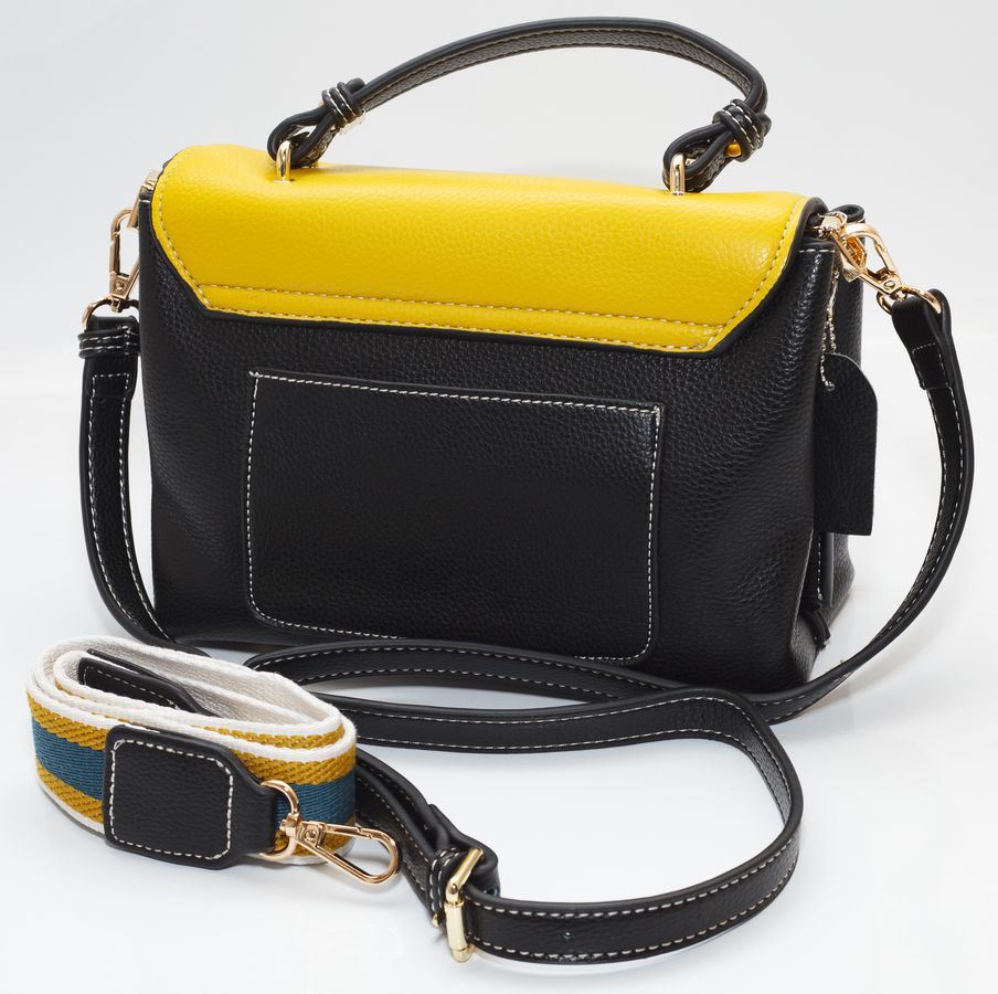 Сумка жіноча чорна 16х23см екошкіра (89003 black)