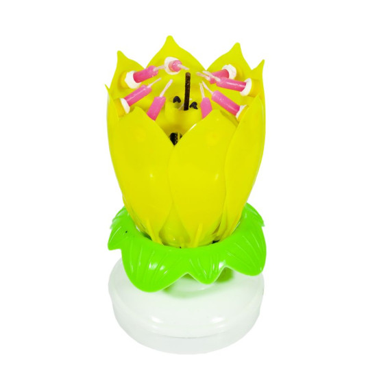 Свеча для торта "Flower Candle" музыкальная (6737)