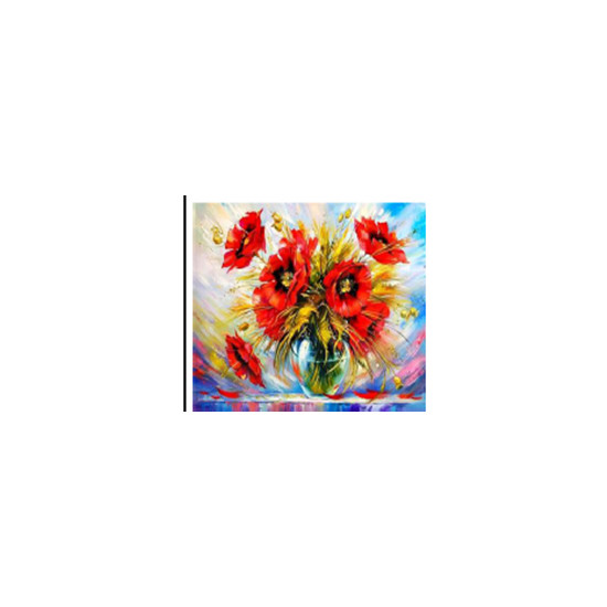 Картина по номерам "Маки и колоски" 40*50см,крас.-акрил,кисть-3шт. (5430)