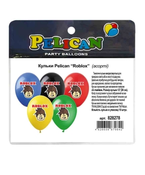 Шарики Pelican 12" (30см) "Roblox" ассорти  10шт Разноцветный Pelican (828278)