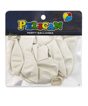 Кульки Pelican 10 '(26 см) пастель  білий, 10 шт/уп Білий Pelican (811001)