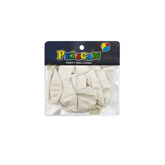Кульки Pelican 10 '(26 см) пастель  білий, 10 шт/уп Білий Pelican (811001)