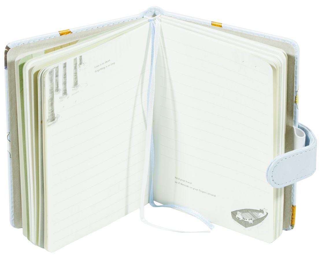 Блокнот JGPB501284-6071, 50K, 10.5x14.8cm,  шкірзам хлястик, 128 аркушів 4 кольори (JGPB501284-6071)