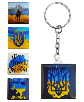 Брелок 3D объемный 3*3см "Патриот микс" (784190)