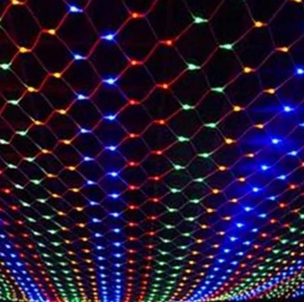 Гирлянда сетка  LED 120 (провод прозрачный 8 режимов) 1,5 х 2м Разноцветный Unison (2-37)