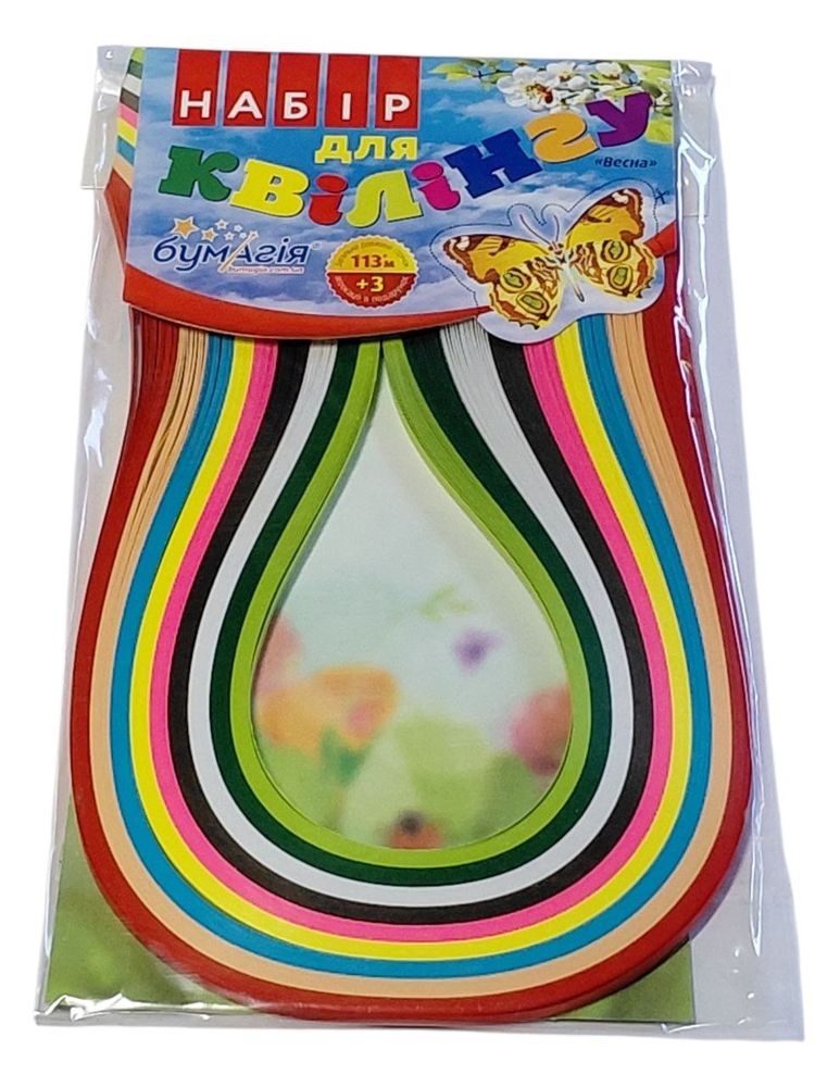 Квиллинг "Сезоны" 5мм х 42см, 9 цветов, 25 ленточек, 97м Разноцветный Бумагия (Бм 107.1)