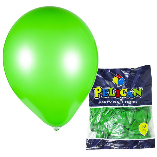 Шарики Pelican 10' (26 см), пастель зеленый, 50шт/уп Зеленый Pelican (811807/1050-807)