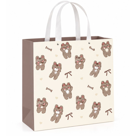 Пакет подарунковий  з пластиковими ручками  30,5 x 27 x 12см, 210 г (003 L)