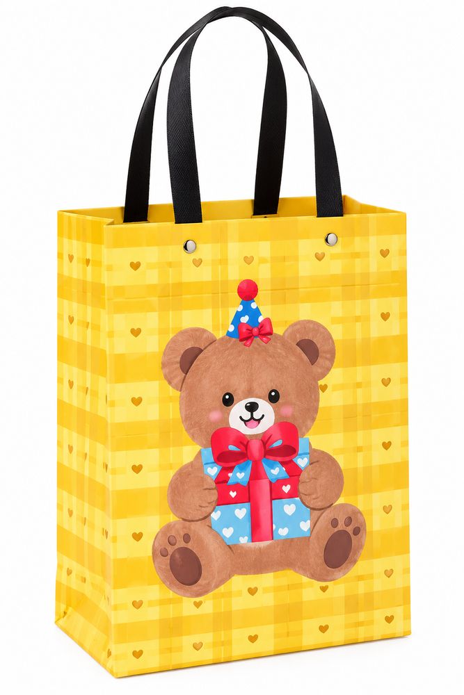 Пакет подарунковий  з пластиковими ручками  19 x 22 x 11см, 210 г (006 M)