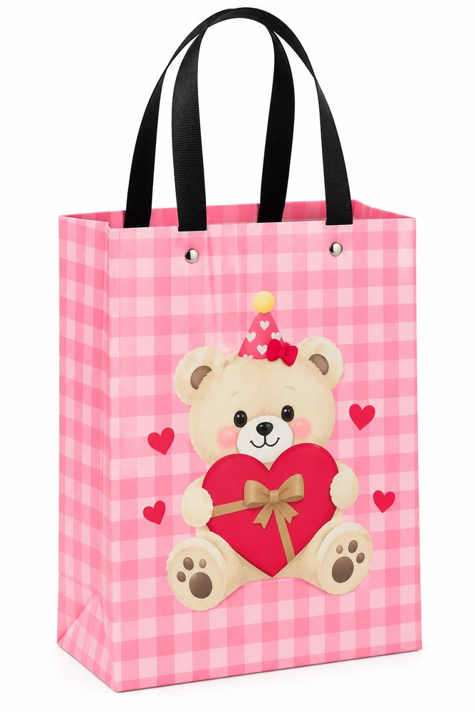 Пакет подарунковий  з пластиковими ручками  23 x 26 x 12см, 210 г (006 L-2)