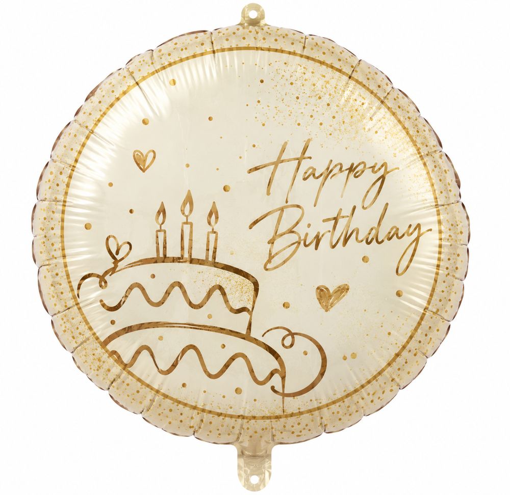 Кулька повітряна фольгована 18" торт Happy Birthday (BP4093)