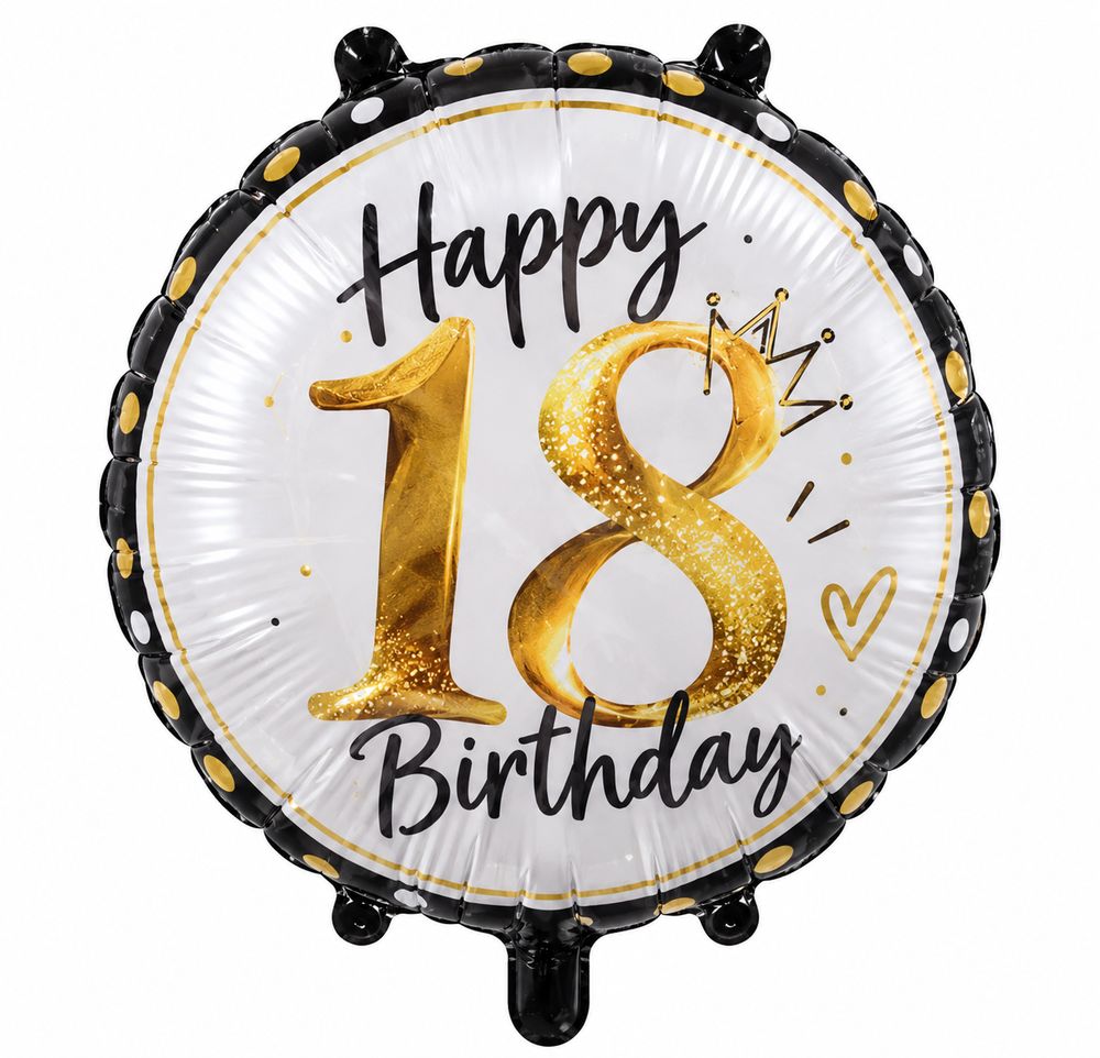 Кулька повітряна фольгована з цифрами Happy 18th Birthday (BP4095)
