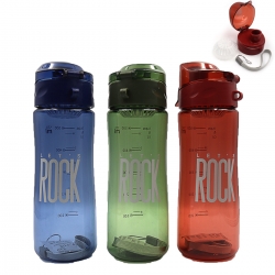 Бутылка для воды "Rock" 520мл с петлей Разноцветный Без бренда (9180)