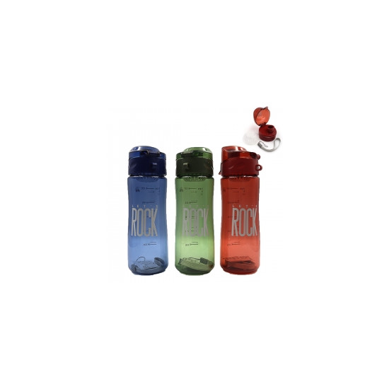 Пляшка для води "Rock" 520мл з петлею Різнокольоровий Без бренду (9180)