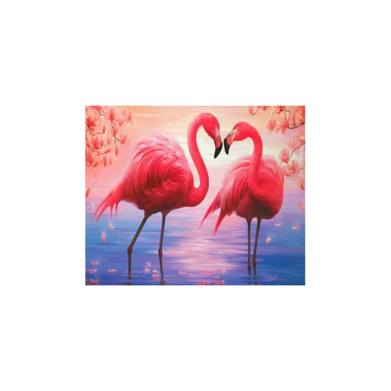 Картина по номерам 40 х 50см "Пара розовых фламинго" Розовый Unison (30324)