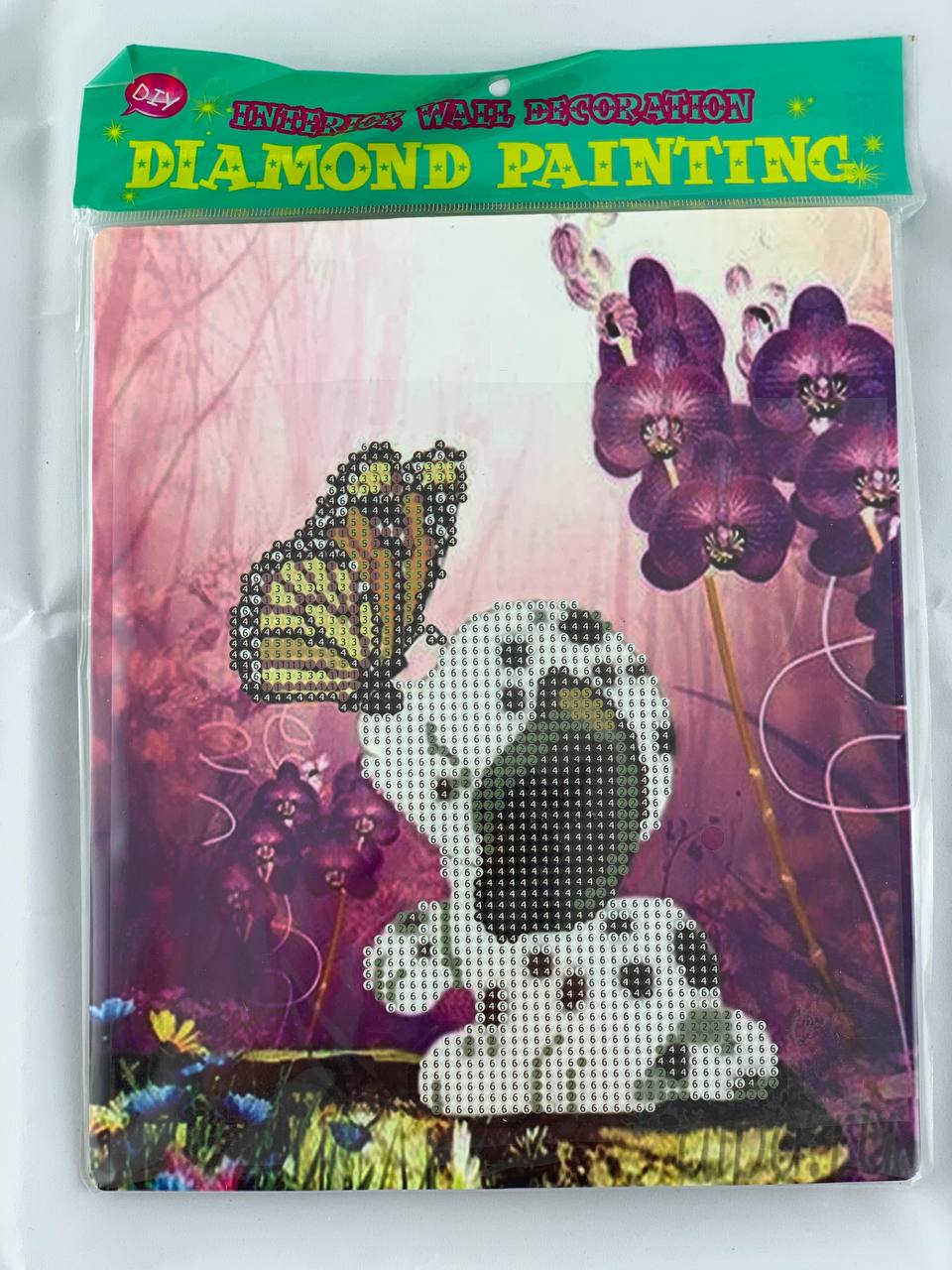 Алмазная мозаика 21 х 25см "Щенок с бабочкой" Разноцветный Без бренда (D21271)