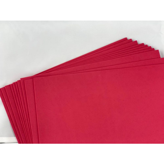 Фоамиран 20 х 30см, 1,5мм, 10 листов, темно-красный Красный Без бренда (15A4-7009)