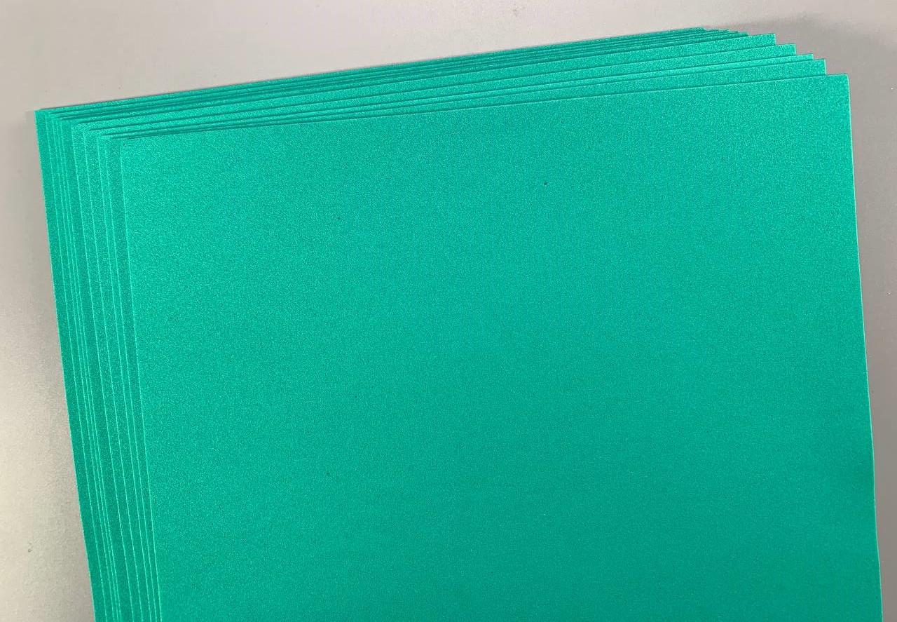 Фоаміран 20 х 30см, 1,5мм, 10 листів, бірюзово-зелени Зелений Unison (15A4-7042)