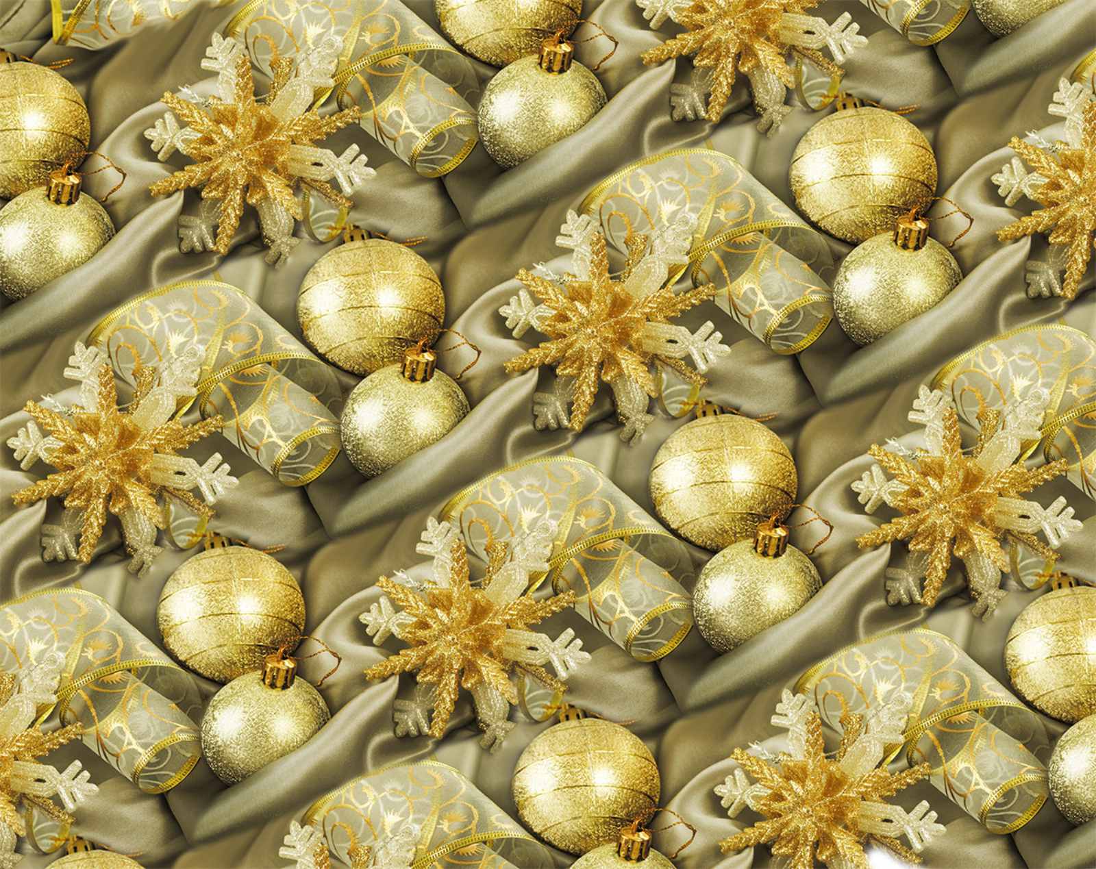 Бумага новогодняя мелованная для упаковки подарков 80г 100х70 -10 листов Золотой Unison (PVM10-82NY)