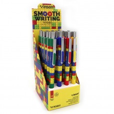 Ручка автомат - масляна Vinson "Smooth writing", синя (24шт/уп) Різнокольоровий Vinson (106)