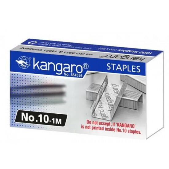Скобы для степлера №10 TM "Kangaro" 1000шт Синий Kangaro (10-1М)